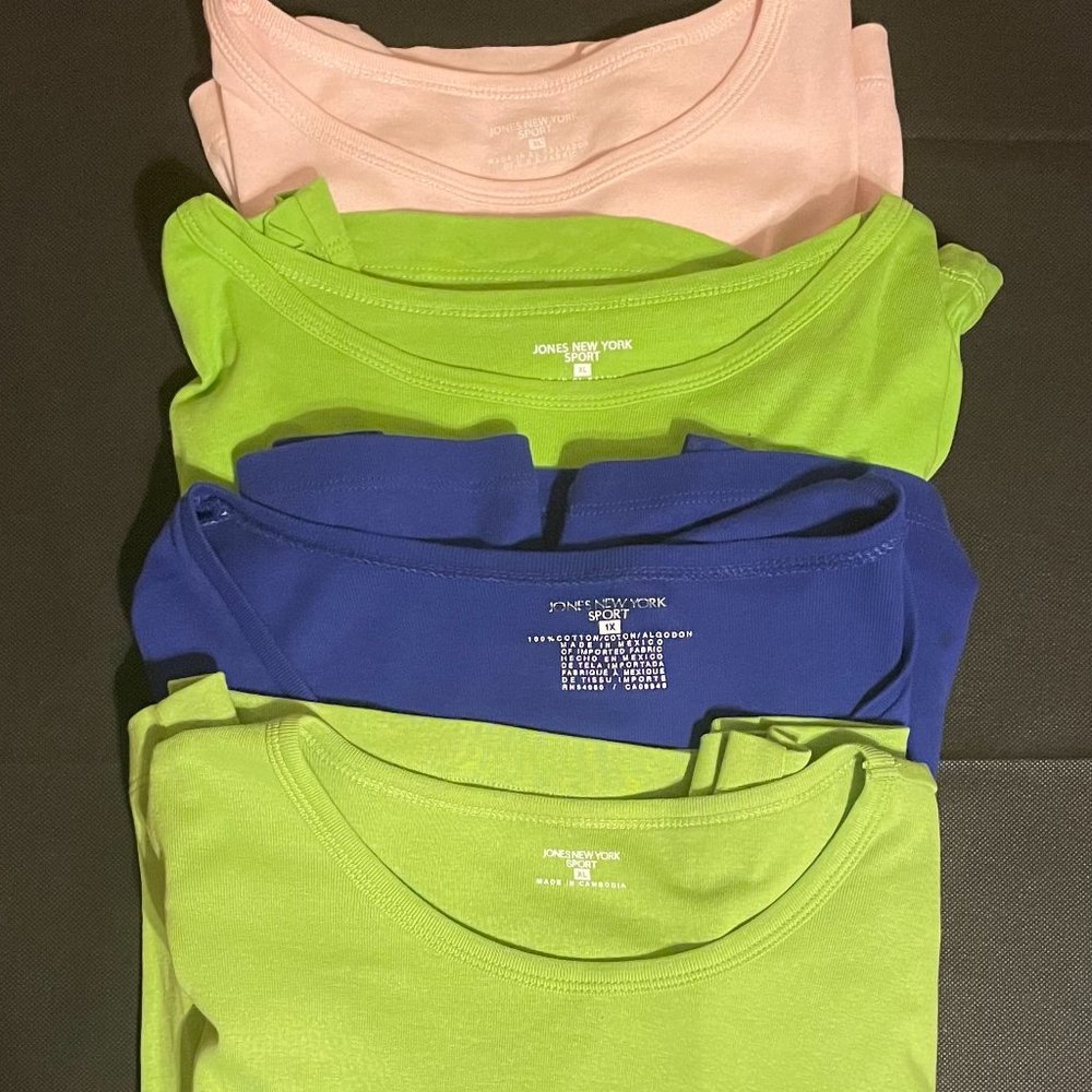 Jones NY Long Sleeve Tees 4 assorted colors